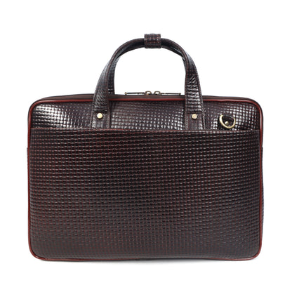 Leather laptop briefcase bag for men, Shoulder office crossbody Bags,  3 Zipper Pockets, 2 inner Spacious Compartments, 16x12x4 inches.